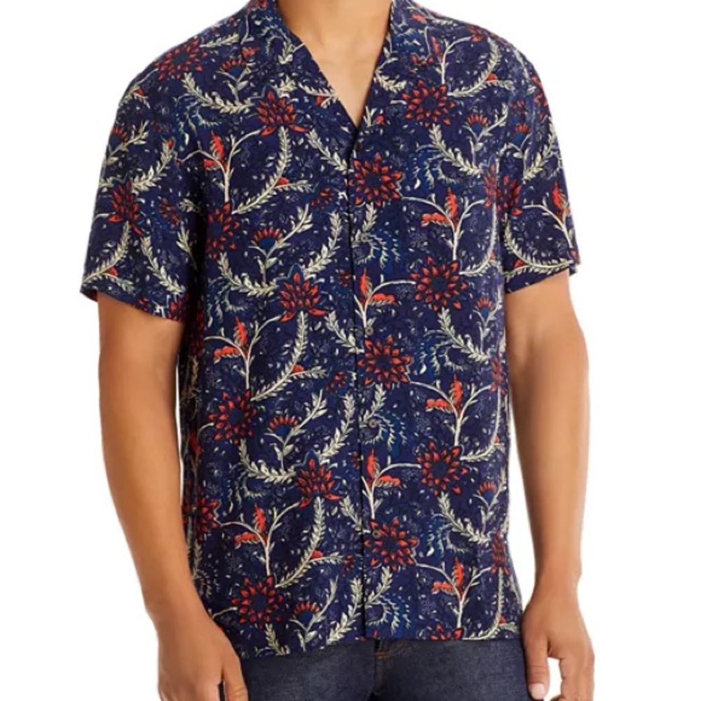 Scotch and Soda Red Floral Casual Shirt